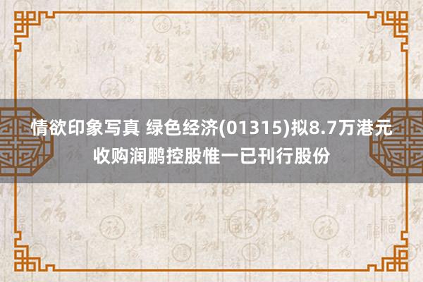 情欲印象写真 绿色经济(01315)拟8.7万港元收购润鹏控股惟一已刊行股份