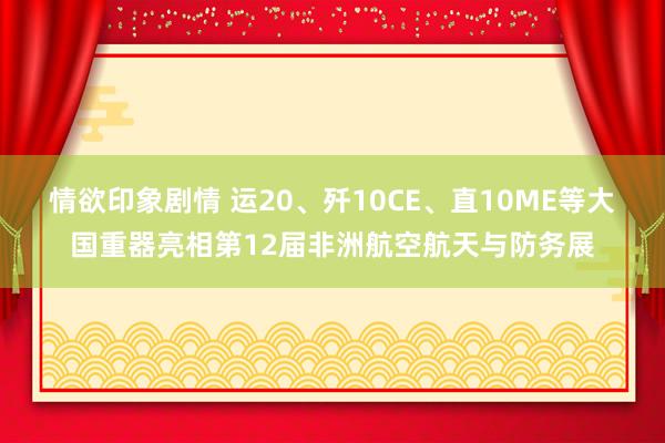 情欲印象剧情 运20、歼10CE、直10ME等大国重器亮相第12届非洲航空航天与防务展