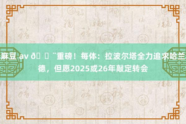 麻豆 av 🚨重磅！每体：拉波尔塔全力追求哈兰德，但愿2025或26年敲定转会