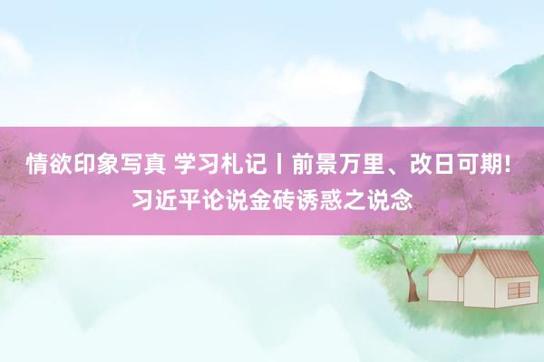 情欲印象写真 学习札记丨前景万里、改日可期! 习近平论说金砖诱惑之说念