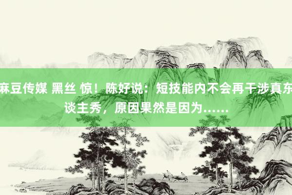 麻豆传媒 黑丝 惊！陈好说：短技能内不会再干涉真东谈主秀，原因果然是因为......