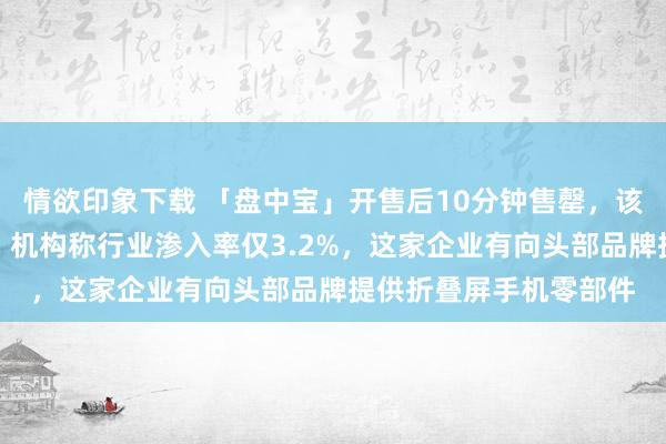 情欲印象下载 「盘中宝」开售后10分钟售罄，该折叠屏手机供不应求，机构称行业渗入率仅3.2%，这家企业有向头部品牌提供折叠屏手机零部件