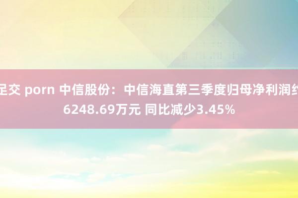 足交 porn 中信股份：中信海直第三季度归母净利润约6248.69万元 同比减少3.45%