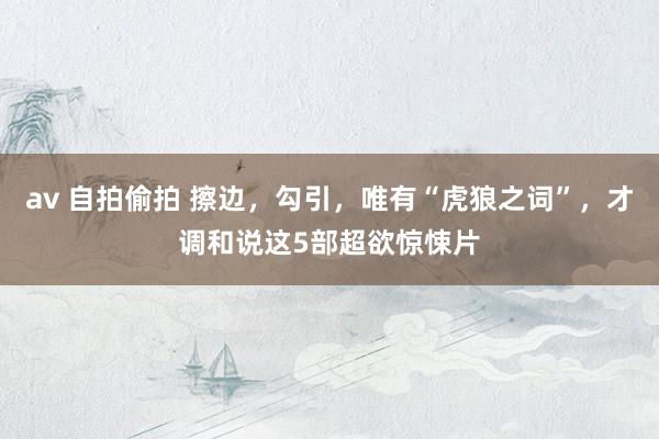 av 自拍偷拍 擦边，勾引，唯有“虎狼之词”，才调和说这5部超欲惊悚片