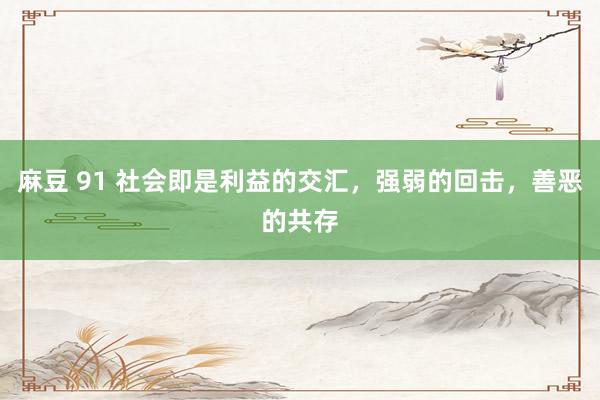 麻豆 91 社会即是利益的交汇，强弱的回击，善恶的共存