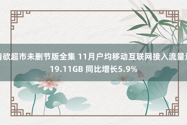 情欲超市未删节版全集 11月户均移动互联网接入流量达19.11GB 同比增长5.9%