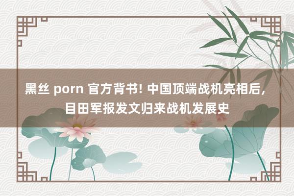 黑丝 porn 官方背书! 中国顶端战机亮相后， 目田军报发文归来战机发展史