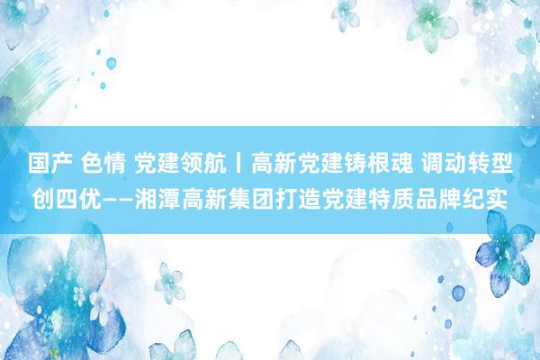 国产 色情 党建领航丨高新党建铸根魂 调动转型创四优——湘潭高新集团打造党建特质品牌纪实